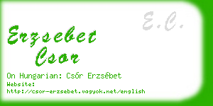erzsebet csor business card