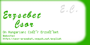 erzsebet csor business card